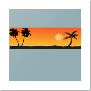 Sunsets and Palm trees Posters and Art